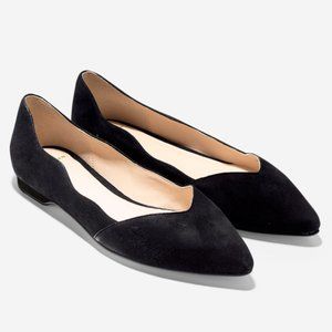 NWT Cole Haan Windsor Skimmer Black Suede sz 7